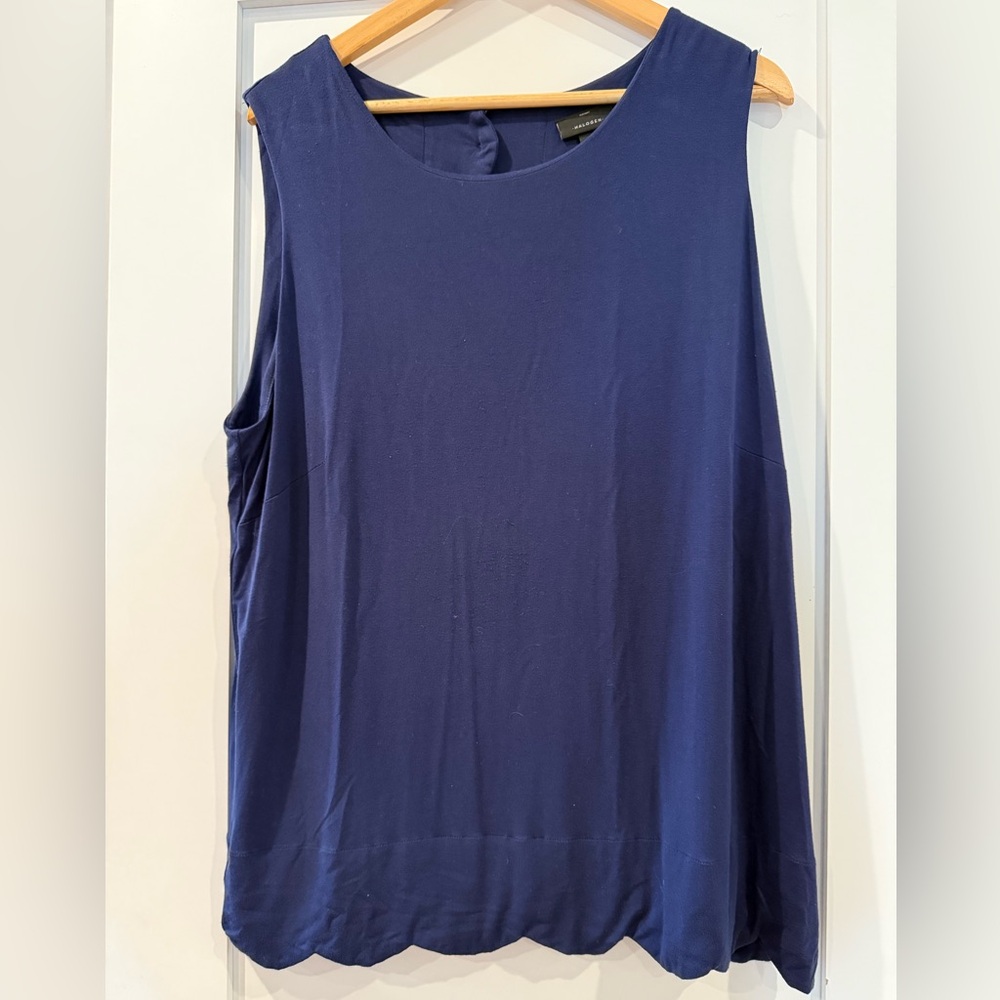 Halogen Deep Blue Sleeveless Blouse
